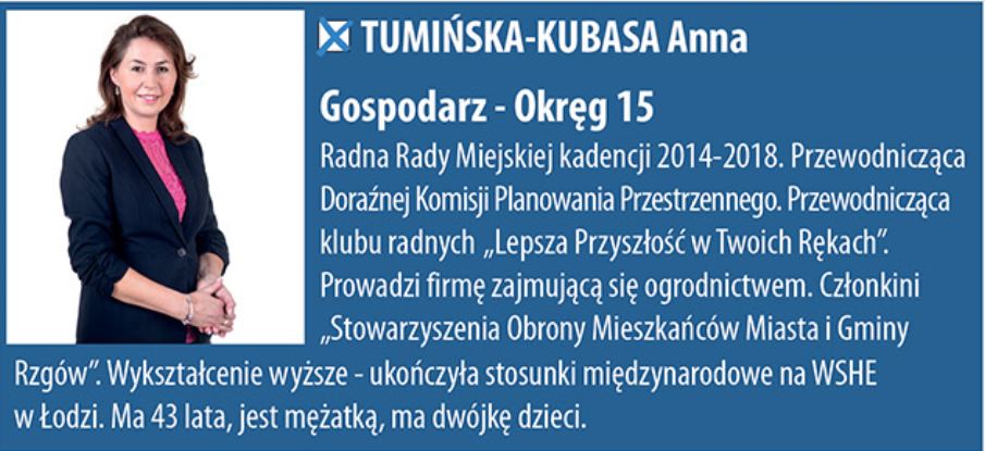 Radna Anna Tumińska-Kubasa - nota biograficzna
