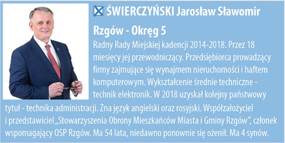 Radny Jarosław Świerczyński - nota biograficzna